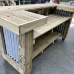 Thomas U Metal Outdoor Bar 4 Thomas U Metal Outdoor Bar - Corrugated Metal Bar, home bar, rustic home bar, garage bar, man cave bar, basement bar, industrial bar