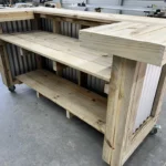 Thomas U Metal Outdoor Bar 6 Thomas U Metal Outdoor Bar - Corrugated Metal Bar, home bar, rustic home bar, garage bar, man cave bar, basement bar, industrial bar