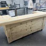 Thomas U Shape Wood Outdoor Home Bar 2 Thomas U Shape Wood Outdoor Home Bar, rustic bar, industrial bar, outdoor bar