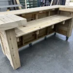 Thomas U Shape Wood Outdoor Home Bar 4 Thomas U Shape Wood Outdoor Home Bar, rustic bar, industrial bar, outdoor bar