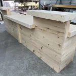 Twin Peaks Large Sales Counter Unfinished - Privacy towers ADA drop 3 Twin Peaks Large Sales Counter - with ADA drop, large retail counter, large industrial counter, large checkout counter