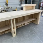 Twin Peaks Large Sales Counter Unfinished - Privacy towers ADA drop 6 Twin Peaks Large Sales Counter - with ADA drop, large retail counter, large industrial counter, large checkout counter