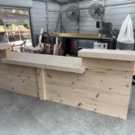 Twin Peaks Large Sales Counter Unfinished - Privacy towers ADA drop2 Twin Peaks Large Sales Counter - with ADA drop, large retail counter, large industrial counter, large checkout counter