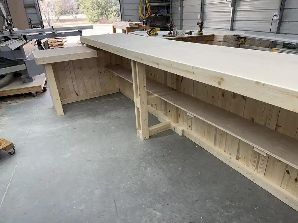 Unfinished Roy L Shape Sales Counter with ADA drop 6