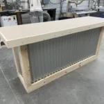 Vail Metal Sales Counter Unfinished 3 Vail Metal Sales Counter Unfinished, industrial counter, corrugated metal, checkout counter, retail counter