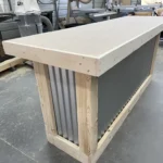 Vail Metal Sales Counter Unfinished 4 Vail Metal Sales Counter Unfinished, industrial counter, corrugated metal, checkout counter, retail counter