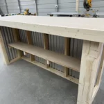 Vail Metal Sales Counter Unfinished 6 Vail Metal Sales Counter Unfinished, industrial counter, corrugated metal, checkout counter, retail counter