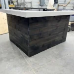 Ebony White Chesterfield-Reception-Desk-L-shape-2-level 1 Ebony White Chesterfield Reception Desk L shape 2 level, front desk, l shape desk, 2 level desk
