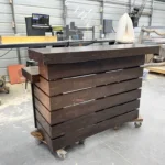 Espresso Hello Elyse 75 Reception Desk - 2 level 2 Espresso Hello Elyse 75 Reception Desk - 2 level, salon desk, front desk, 2 level desk