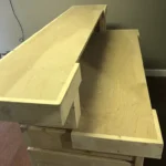 Hello Elyse 75 Reception Desk - Unfinished 2 level 4 Hello Elyse 75 Reception Desk - Unfinished, 2 level, salon desk, front desk, 2 level desk