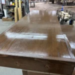 Maggie Walnut Hello Shabby Wide Top Reception Desk - 2 level 6 Maggie Walnut Hello Shabby Wide Top Reception Desk - 2 level, salon desk, front desk, 2 level desk