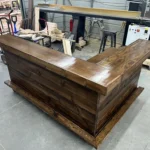 Provincial Chesterfield Reception Desk L shape 2 level 1 Provincial Chesterfield Reception Desk L shape 2 level, front desk, l shape desk, 2 level desk