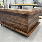 Provincial Chesterfield Reception Desk L shape 2 level 2 Provincial Chesterfield Reception Desk L shape 2 level, front desk, l shape desk, 2 level desk