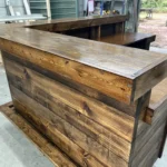 Provincial Chesterfield Reception Desk L shape 2 level 3 Provincial Chesterfield Reception Desk L shape 2 level, front desk, l shape desk, 2 level desk