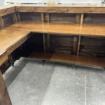 Provincial Chesterfield Reception Desk L shape 2 level 5 Provincial Chesterfield Reception Desk L shape 2 level, front desk, l shape desk, 2 level desk