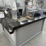 Hello Shiny L Shape Metal Reception Desk Stormwash Ebony colors 1