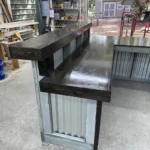 Hello Shiny L Shape Metal Reception Desk Stormwash Ebony colors 5