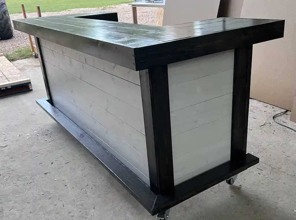 Capewash Ebony Thomas U Shape Finished Patio Home Bar - Indoor Bar 1 Capewash Ebony Thomas U Shape Finished Patio Home Bar - Indoor Bar