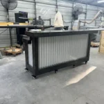 Ebony Kitchen Metal Patio Home Bar - 2 Level Corrugated Metal 1 Ebony Kitchen Metal Patio Home Bar - 2 Level Corrugated Metal