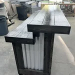 Ebony Kitchen Metal Patio Home Bar - 2 Level Corrugated Metal 3 Ebony Kitchen Metal Patio Home Bar - 2 Level Corrugated Metal