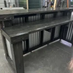 Ebony Kitchen Metal Patio Home Bar - 2 Level Corrugated Metal 5 Ebony Kitchen Metal Patio Home Bar - 2 Level Corrugated Metal