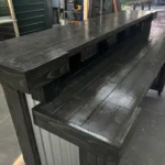 Ebony Kitchen Metal Patio Home Bar - 2 Level Corrugated Metal 6 Ebony Kitchen Metal Patio Home Bar - 2 Level Corrugated Metal