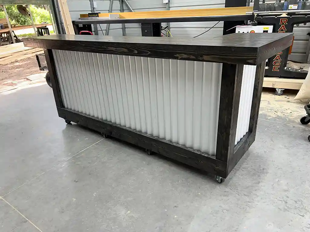 Ebony Thomas Metal L Shape Covered Patio Home Bar 1 Ebony Thomas Metal L Shape Covered Patio Home Bar