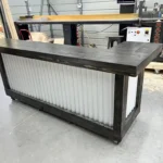 Ebony Thomas Metal L Shape Covered Patio Home Bar 2 Ebony Thomas Metal L Shape Covered Patio Home Bar