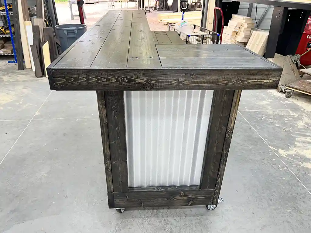 Ebony Thomas Metal L Shape Covered Patio Home Bar 3 Ebony Thomas Metal L Shape Covered Patio Home Bar