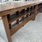 Walnut Flat Steely Large Modern Industrial Sales Counter 6 Walnut Flat Steely Large Modern Industrial Sales Counter 6