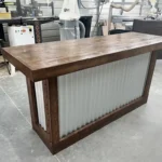 Walnut Riveria Metal Covered Patio Home Bar 2 Riveria Metal Covered Patio Home Bar