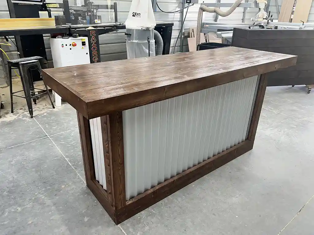 Walnut Riveria Metal Covered Patio Home Bar 2 Riveria Metal Covered Patio Home Bar
