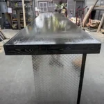 Ebony Diamond Plate Large Modern Industrial Home Bar 3 Ebony Diamond Plate Large Modern Industrial Home Bar