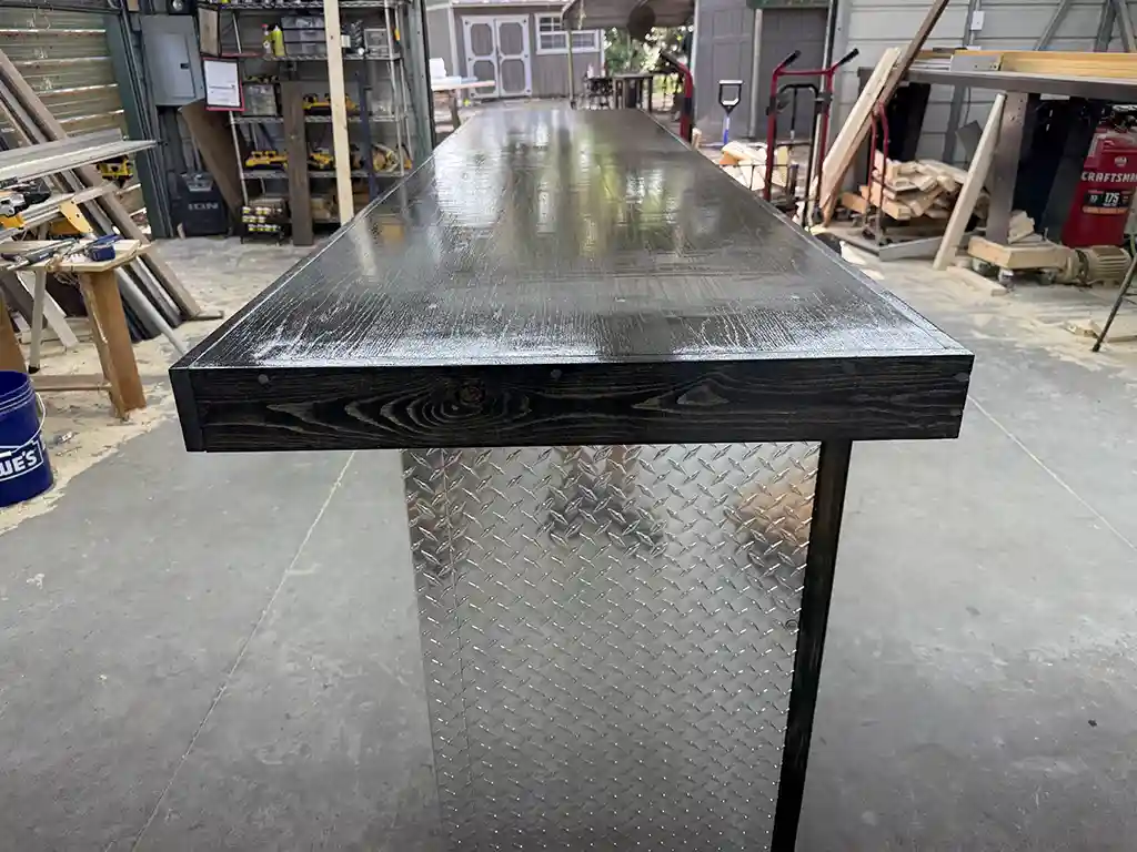 Ebony Diamond Plate Large Modern Industrial Home Bar 3 Ebony Diamond Plate Large Modern Industrial Home Bar