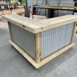 Left Metal Kitchen L Shape Medium - Outdoor Home Bar 2 Left Metal Kitchen L Shape Medium - Outdoor Home Bar, corrugated metal, 2 level