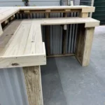 Left Metal Kitchen L Shape Medium - Outdoor Home Bar 4 Left Metal Kitchen L Shape Medium - Outdoor Home Bar, corrugated metal, 2 level