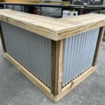 Left Metal Kitchen L Shape Small - Outdoor Home Bar 1 Left Metal Kitchen L Shape Small - Outdoor Home Bar, 2 level, corrugated metal, home decor, patio decor, outdoor decor