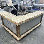 Right Metal Kitchen L Shape Medium - Outdoor Home Bar 2 Right Metal Kitchen L Shape Medium - Outdoor Home Bar, corrugated metal, 2 level