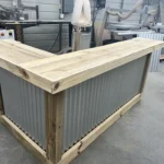 Right Metal Kitchen L Shape Small - Outdoor Home Bar 2 Right Metal Kitchen L Shape Small - Outdoor Home Bar, 2 level, corrugated metal, home decor, patio decor, outdoor decor, home decor, patio decor, outdoor decor