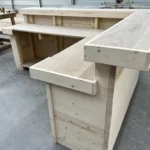 Unfinished Collin Medium Horizontal Home Bar 3 Collin L Shape Medium Indoor Home Bar Unfinished