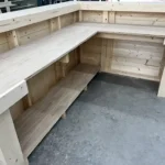 Unfinished Collin Medium Horizontal Home Bar 4 Collin L Shape Medium Indoor Home Bar Unfinished