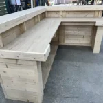 Unfinished Collin Medium Horizontal Home Bar 5 Collin L Shape Medium Indoor Home Bar Unfinished