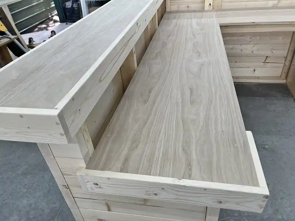 Unfinished Collin Medium Horizontal Home Bar 6 Collin L Shape Medium Indoor Home Bar Unfinished