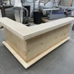 Unfinished Collin Medium Horizontal Home Bar w footrail