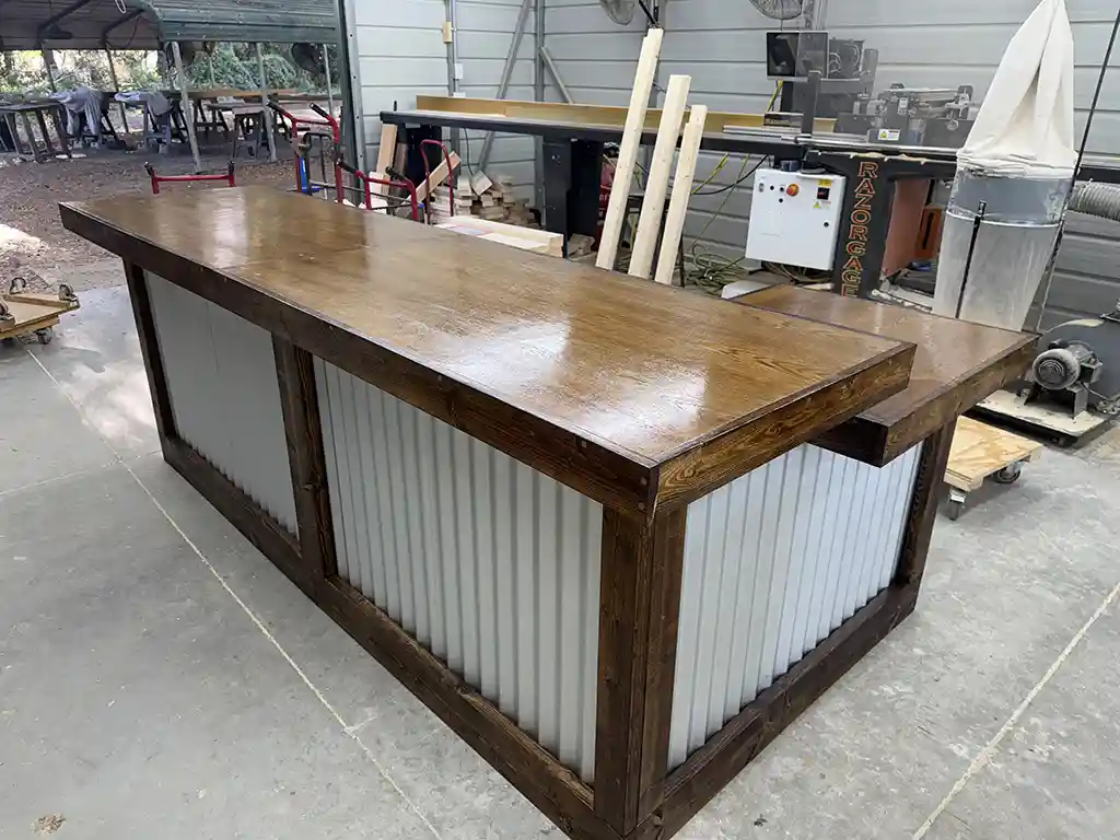 Provincial Metal Roy L Shape Sales Counter with ADA drop 2 Provincial Metal Roy L Shape Sales Counter with ADA drop