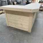 Unfinished Doc Drop L Shape Large Sales Counter with ADA drop