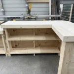 Unfinished Doc Drop L Shape Large Sales Counter with ADA drop