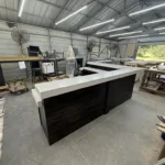Ebony White Collin L Shape Large Home Bar 1 Ebony White Collin L Shape Large Home Bar
