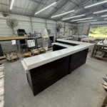Ebony White Collin L Shape Large Home Bar 2 Ebony White Collin L Shape Large Home Bar