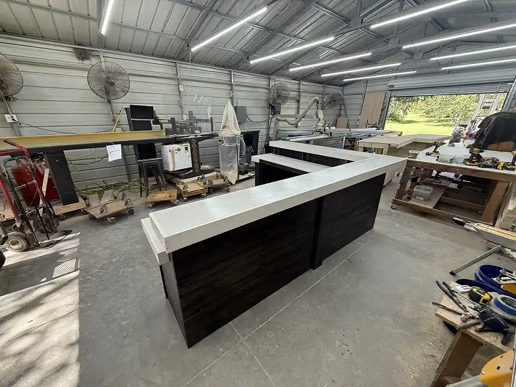 Ebony White Collin L Shape Large Home Bar 2 Ebony White Collin L Shape Large Home Bar